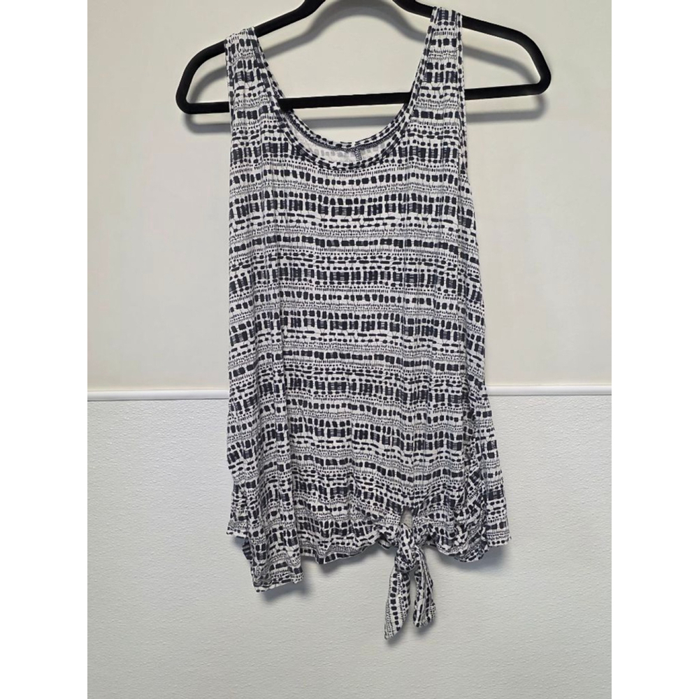 Women's Lane Bryant White Black Patterned‎ Tank Top Plus Size 18